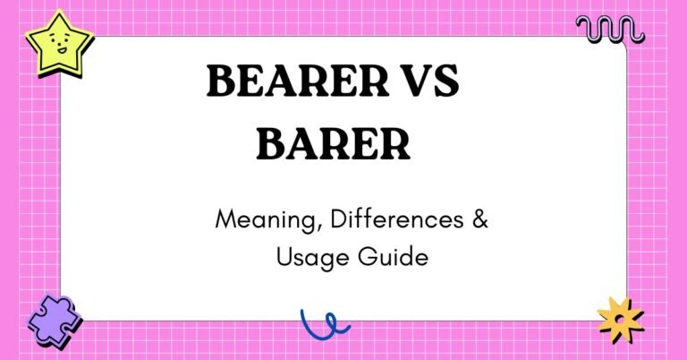 Bearer vs Barer