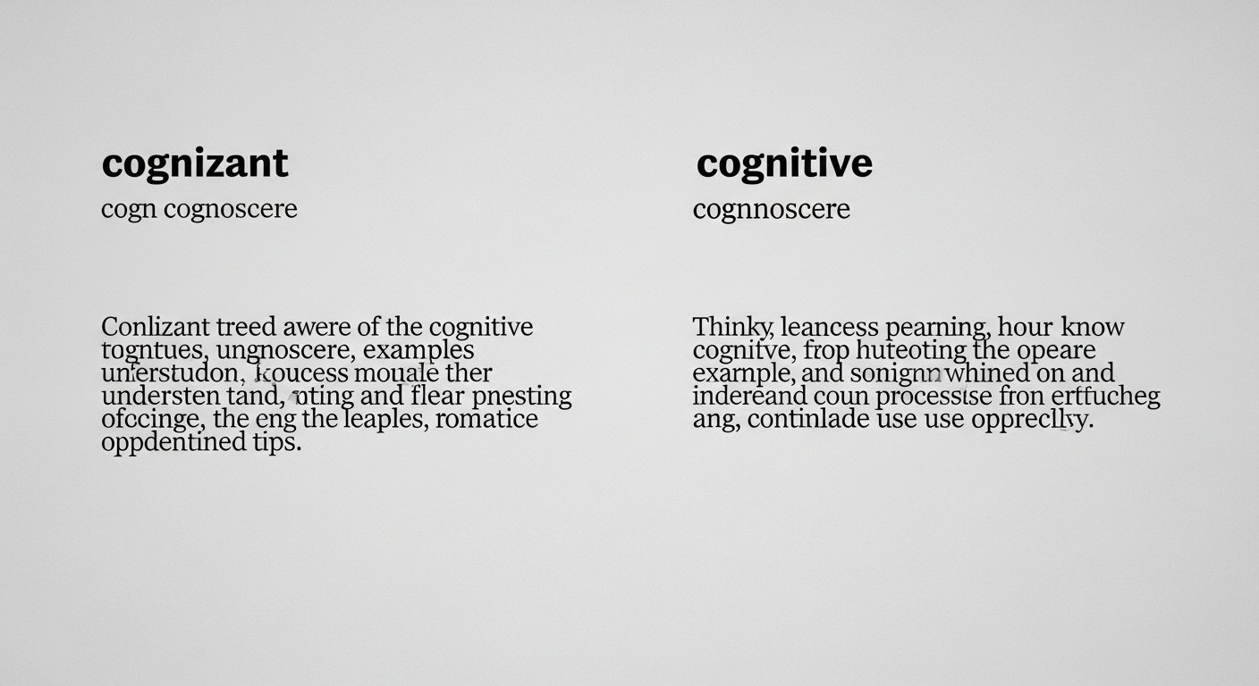 Cognizant vs Cognitive