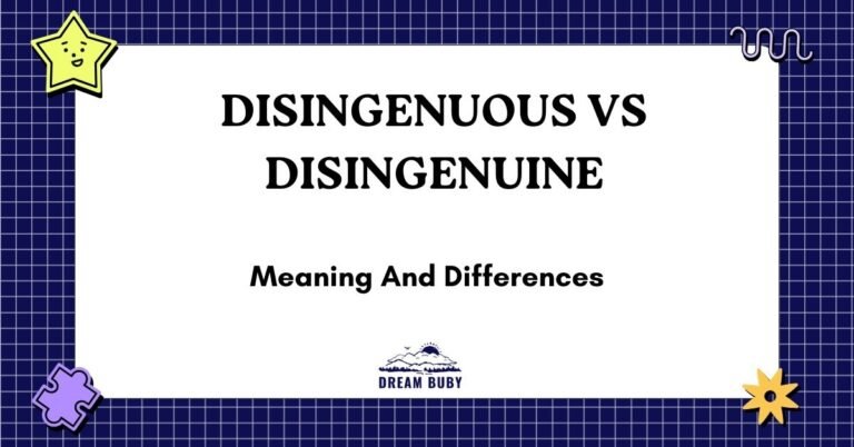 disingenuous vs disingenuine