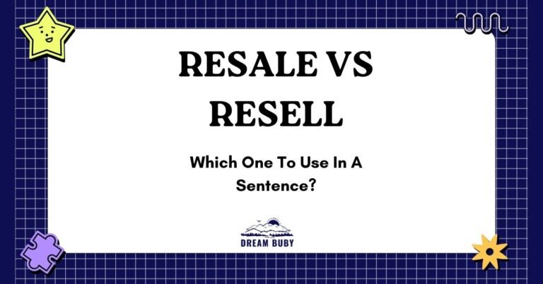 Resale Vs Resell