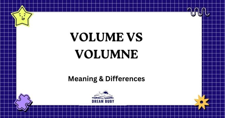Volume vs Volumne