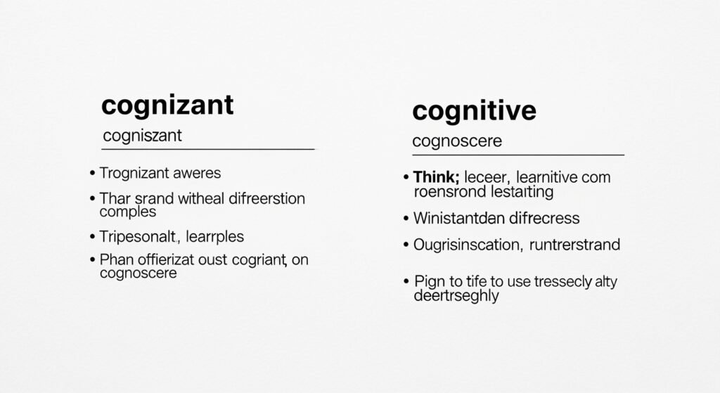 Cognizant vs Cognitive