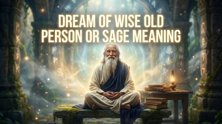 Encountering a Wise Old Person or Sage in a Dream