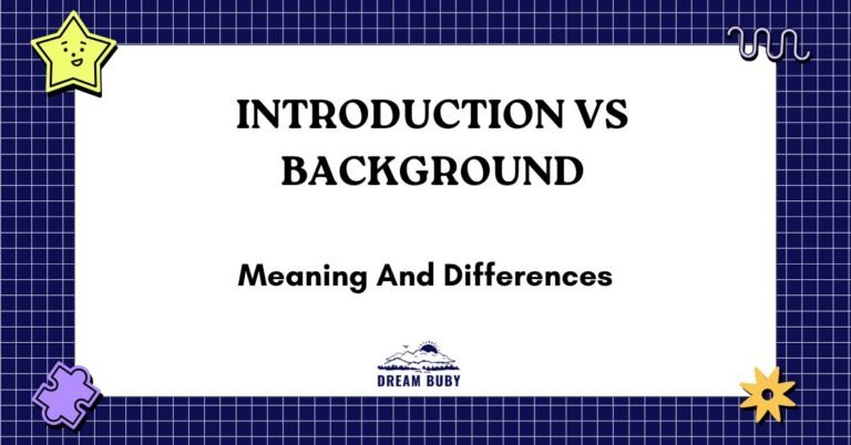 Introduction vs Background